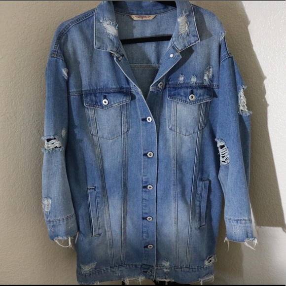 highway jeans distressed denim jacket